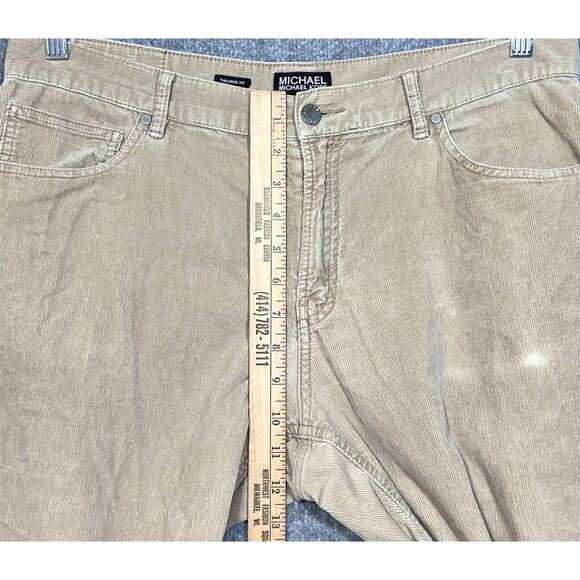 MICHAEL Michael Kors Tailored Fit Corduroy Jeans Mens‎ Size 34x30 Tan Pockets - Picture 7 of 9